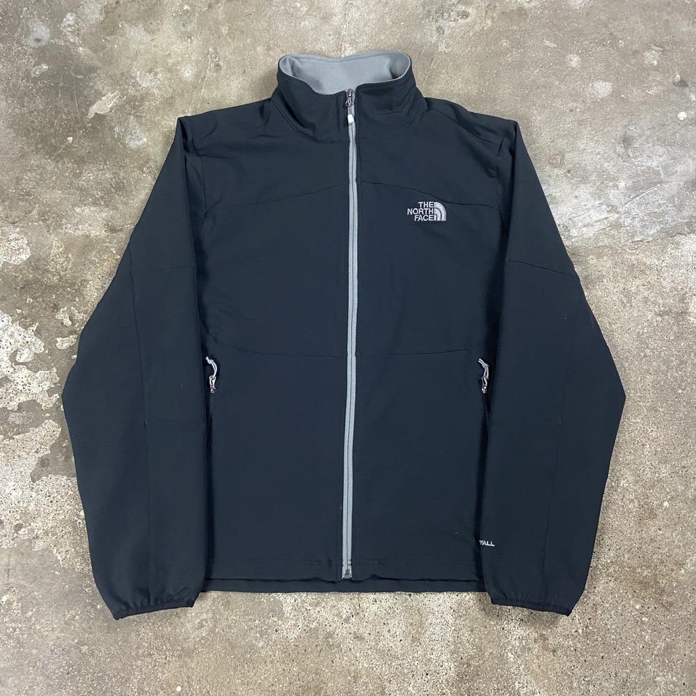 The North Face Windwall Softshell Jacket Size XL Black Mock Neck Full Zip Hiking